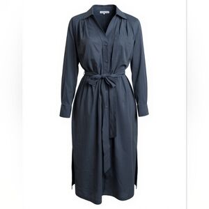 Sweaty Betty Commuter Cotton Shirt Dress Navy Size 6